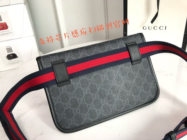 Gucci腰包 598113 古馳GUCCI新款腰包系列 晶片版 古奇虎頭腰包 男女同款  gqy3956